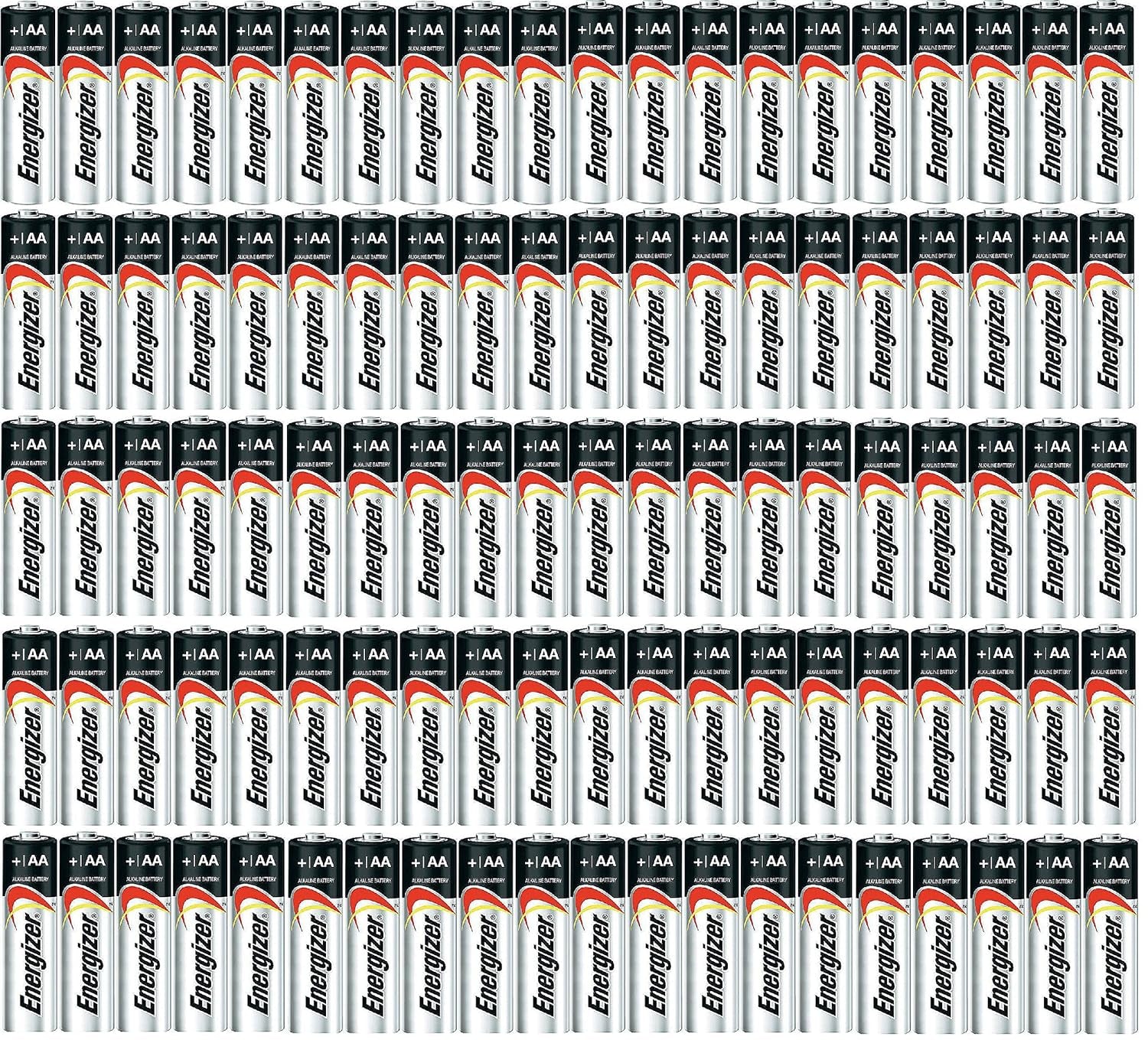 AA Max Alkaline E91 Batteries Made in USA - Expiration 12/2024 or Later - 100 Count